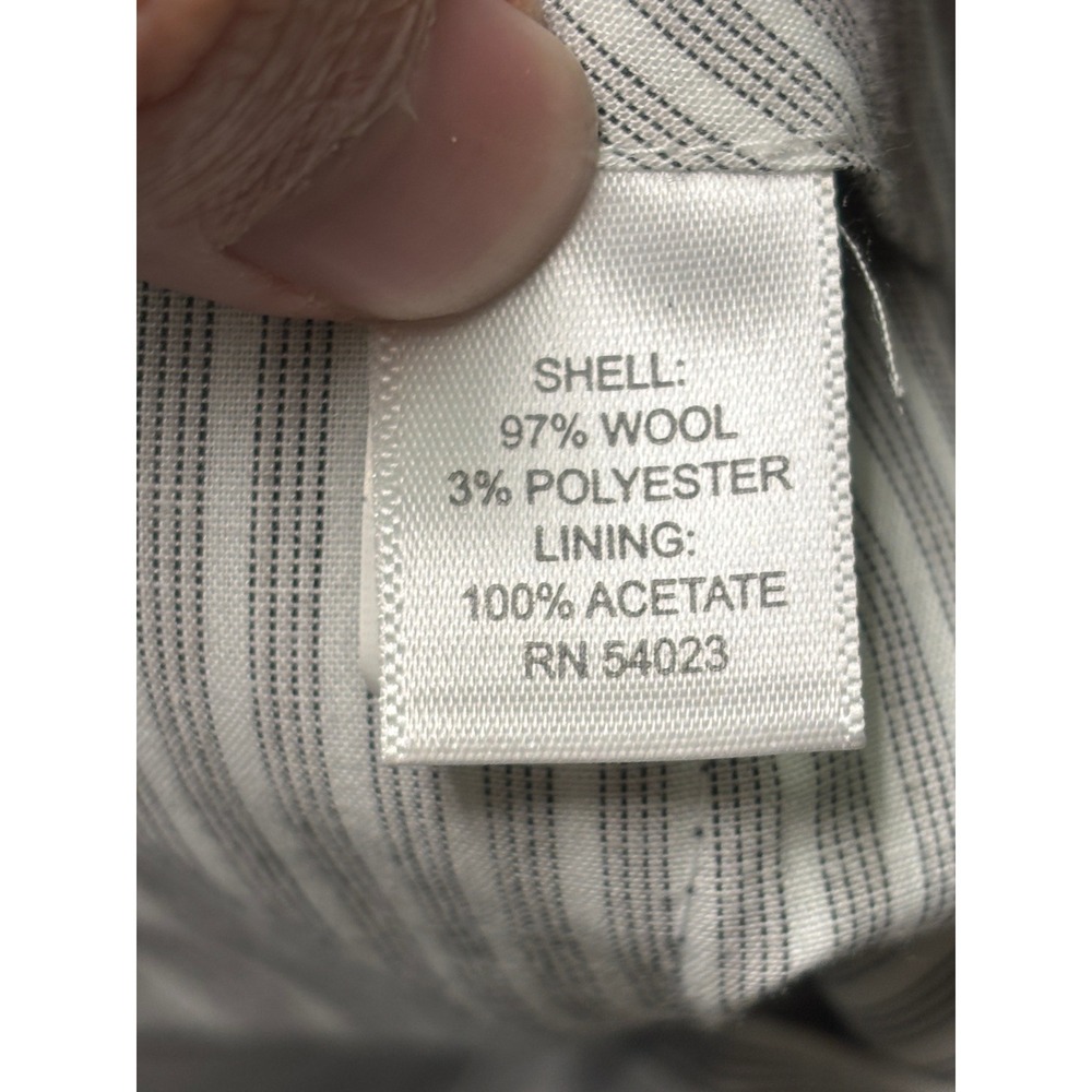 NWT Banana Republic Tailored Slim Fit Plaid‎ Wool Blend Dress Pants 34x32 Gray - Picture 7 of 15